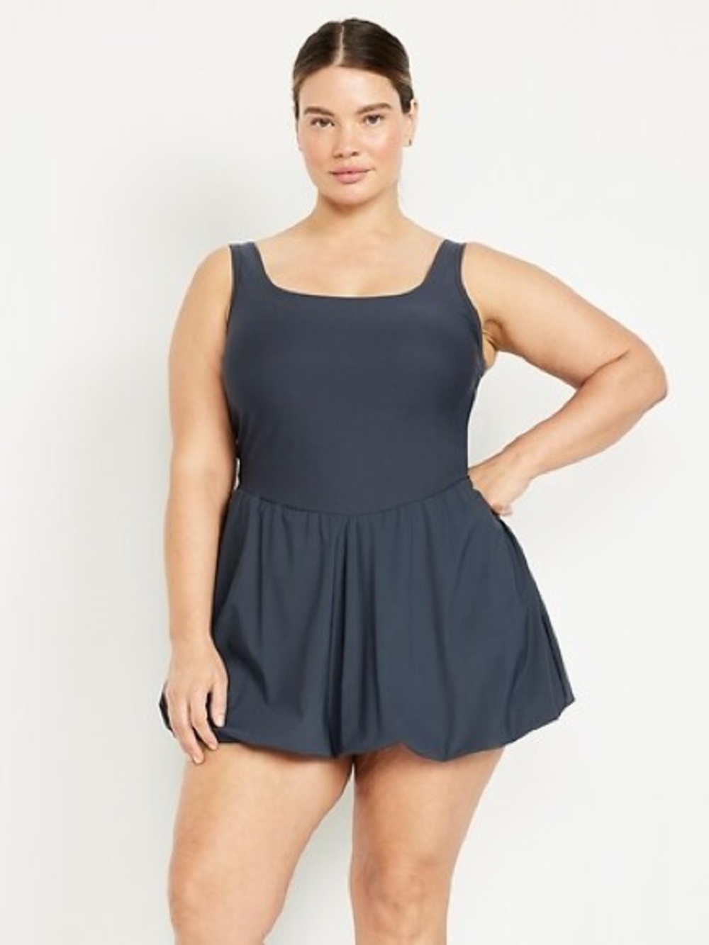 Navy Blue SleekTech Athletic Bubble Dress - Old Navy